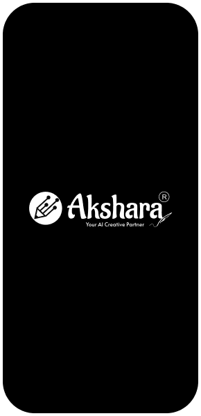 Akshara Logo in mobile frame