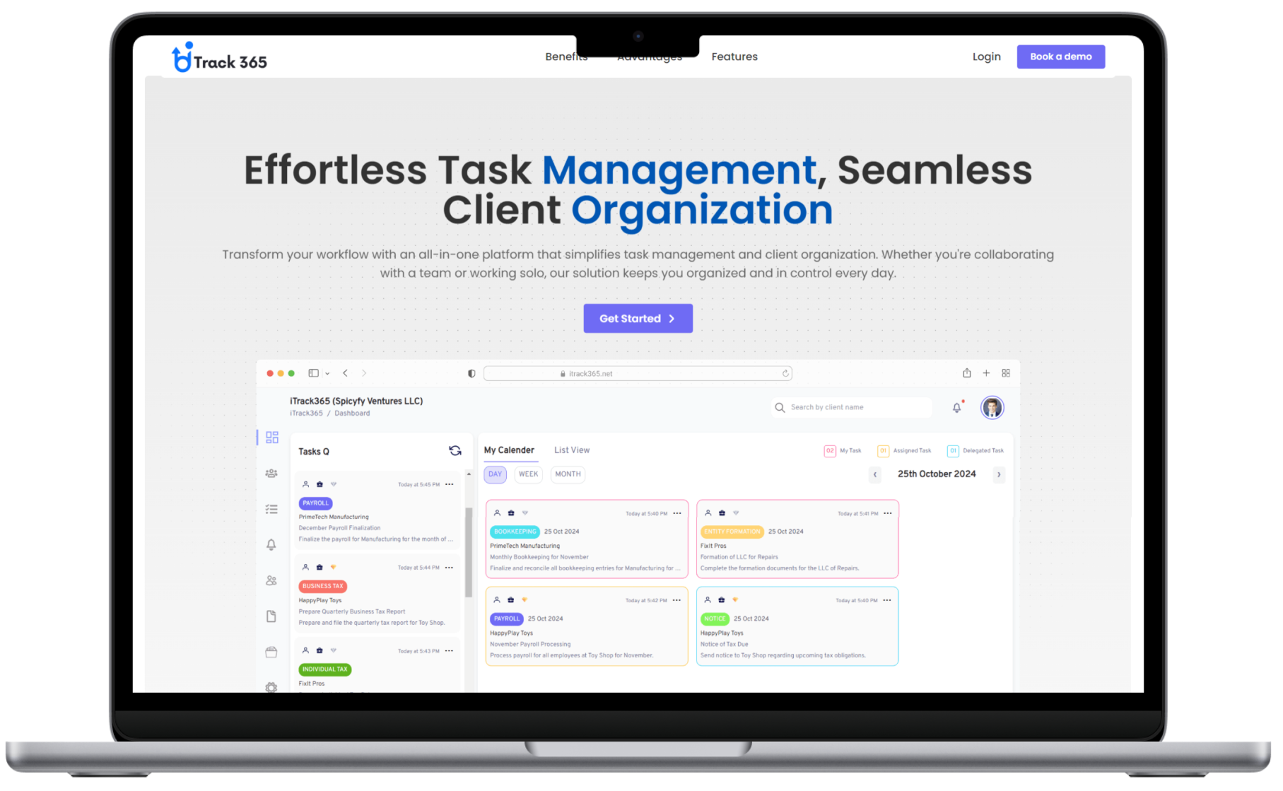 itrack 365 Logo in mobile frame